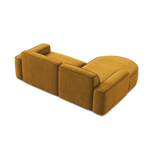 LaMiaSofa hoekbank links Melissa - textuurstof - mosterd - 224x166x70