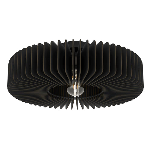 EGLO plafondlamp Palombaia - e27 - ø 50 cm - zwart - hout/staal - vtwonen shop