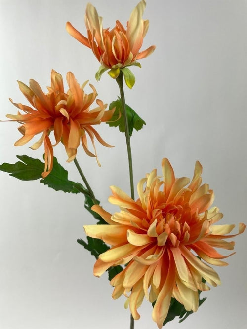 My Flowers.shop Oranje chrysant zijden bloem | Lengte 70 centimeter | Per 3 stuks - vtwonen shop