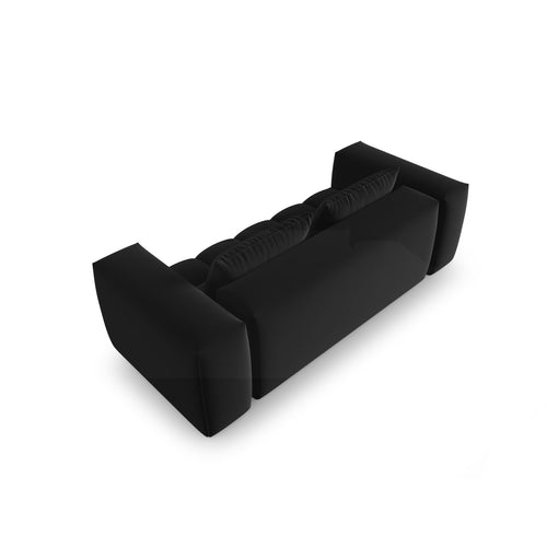 Cosmopolitan Design - Modulaire bank Verona 3-zits, flueel zwart - 85x200x70cm