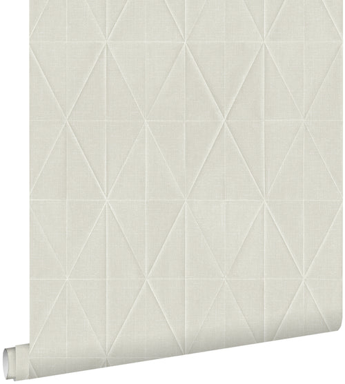 ESTAhome eco-texture vliesbehang origami motief lichtgrijs - 0,53 x 10,05 m - 148714 - vtwonen shop