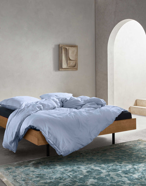 Essenza Minte dekbedovertrek - Eenpersoons – 140x200/220 cm - Ijsblauw
