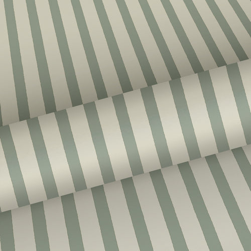Sanders & Sanders behang geschilderde strepen vergrijsd groen - 50 x 900 cm - 935403