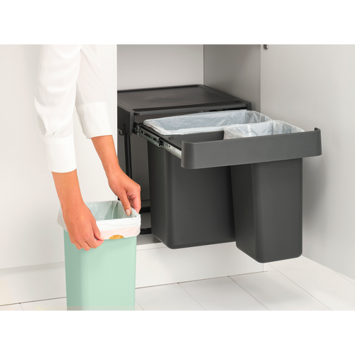 Brabantia Inbouw Prullenbak Sort & Go  - 10 + 10 + 20 l - vtwonen shop