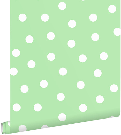 ESTAhome behang stippen groen - 50 x 900 cm - 131797