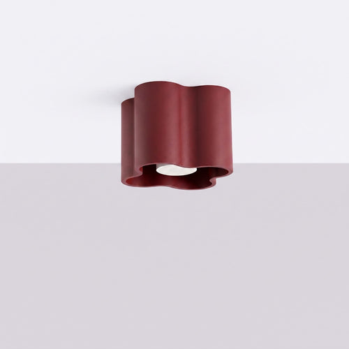 Sollux Lighting Plafondlamp OVIO 1 bordeaux GU10 - 12x12x10cm