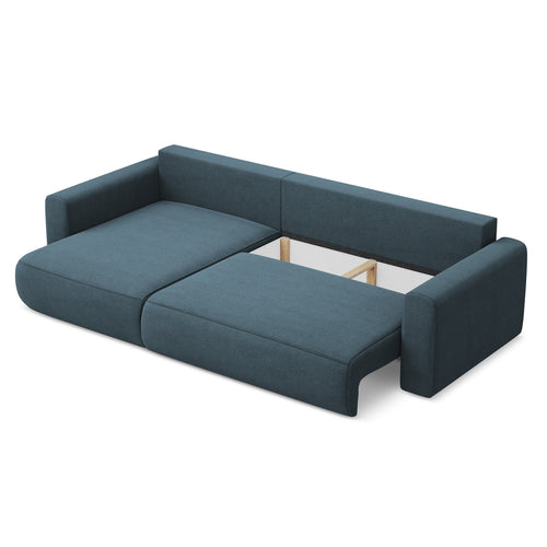 LaMiaSofa hoekbank links Perugia - textuurstof - jeans - 278x149x82