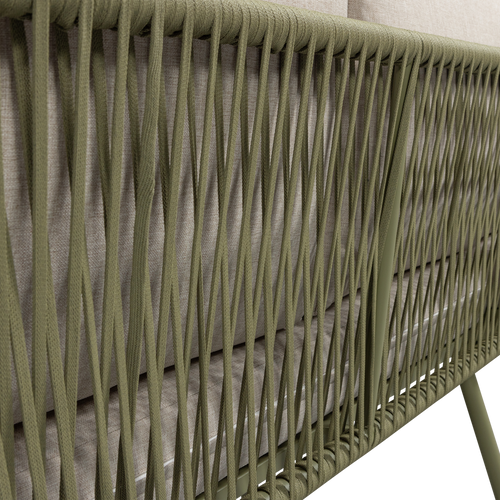 WOOOD loungeset Claunk - Metaal - Groen/Zand - 69x180x180 - vtwonen shop