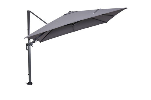 Hawaii parasol - 300x300 cm - carbon black - licht grijs - vtwonen shop