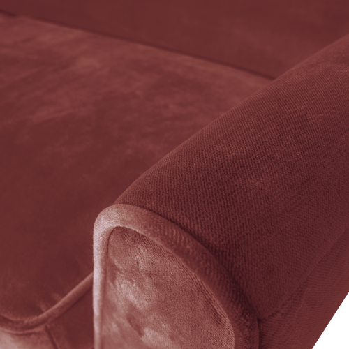 WOOOD XL bank Rocco 230 cm - Velvet - Bordeauxrood