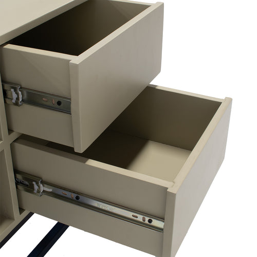 Giga Meubel Tv-meubel Cervi - Mangohout/Metaal - Taupe - 140x42x50cm - vtwonen shop