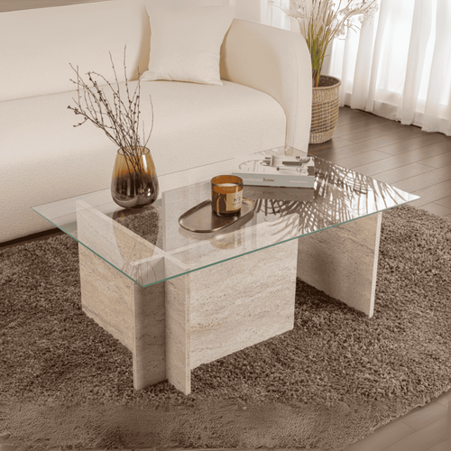 Calicosy - NOAH Salontafel - Transparant - 65x105x40 cm