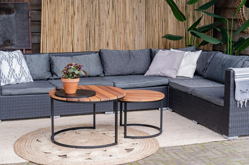 MaximaVida ronde outdoor salontafel set Vancouver XL 75 cm – speciaal voor buiten - vtwonen shop