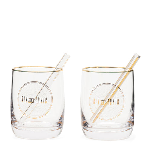 Rivièra Maison Le Club Gin & Tonic Set Of 2 pieces - Glas - Transparant - vtwonen shop