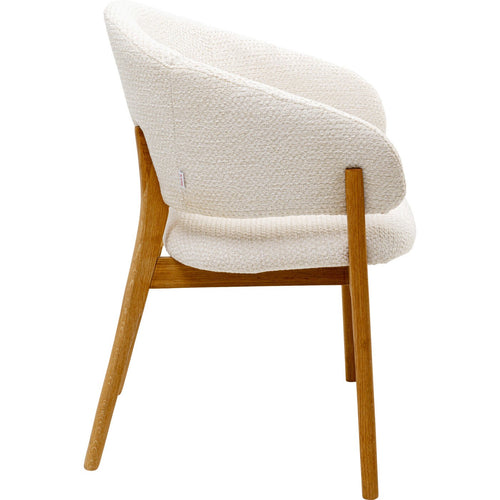 Kare Design Stoel met armleuningen August creme