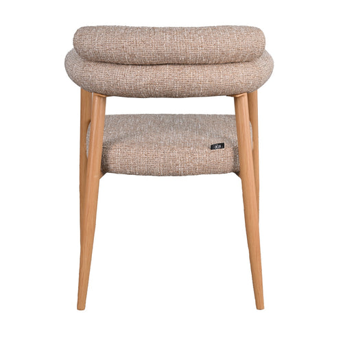 DÉJA Living Eetkamerstoel Lidingö - Taupe/Naturel Stof - Set van 2 - vtwonen shop