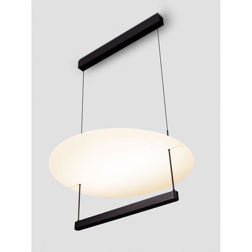 Nova Luce DIONA Geïntegreerde LED-hanglamp voor plafond, zandzwart, wit, Triac dimbaar, LED 40W 2560lm 2700K