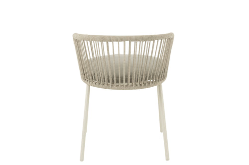 J-Line stoel Toa - metaal/touw - grijs - vtwonen shop