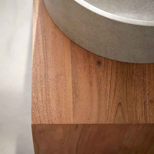 Tikamoon Badmeubel van massief acaciahout 145 cm - Naturel