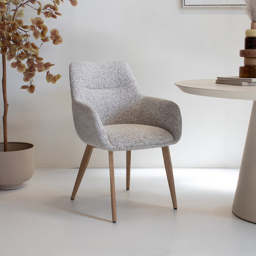 DÉJA Living Eetkamerstoel Noé - Beige/Naturel - Zithoogte 47cm - Set van 2 - vtwonen shop