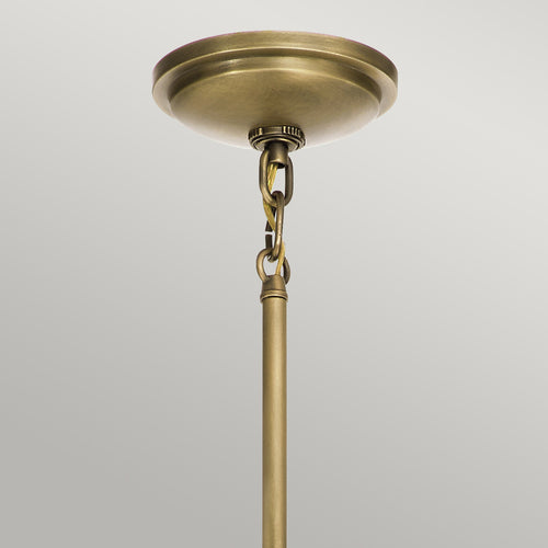 Elstead Kichler Tollis Globe Hanglamp Plafondlamp Natuurlijk Messing & Wit