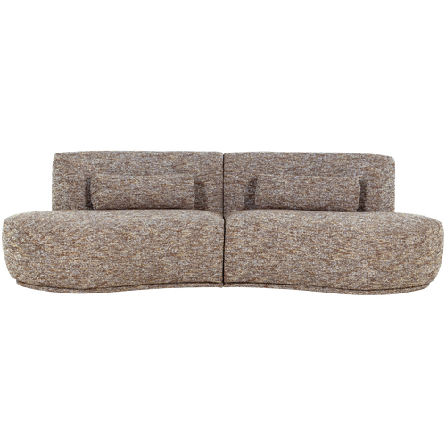 WOOOD half ronde bank 4-zits Batavier - Polyester - Lichtbruin - 74x254x122 - vtwonen shop