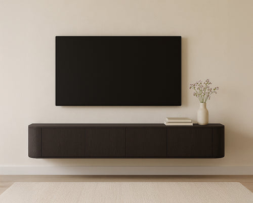 Livingfurn tv-meubel Novero Zwevend - bruin - 35x220x33