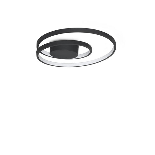 Ideal Lux OZ Geïntegreerde LED-plafondlamp, zwart, 4350lm, 3000K