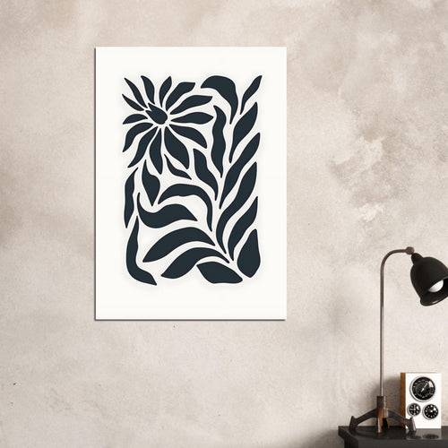 Artfulprints Poster Matisse - Flowers in silence   - 70x100 cm - Zwart / Wit