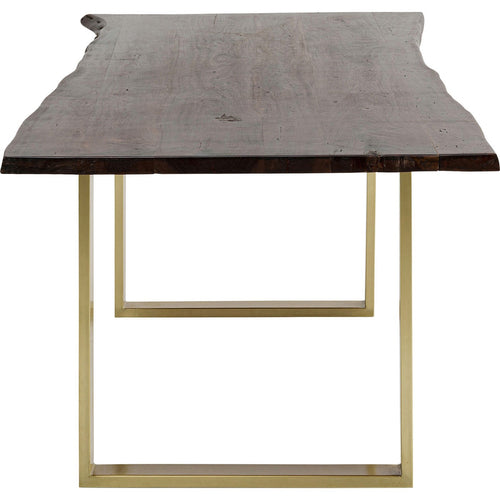Kare Design Eettafel Harmony 180x90cm walnoot goud - vtwonen shop