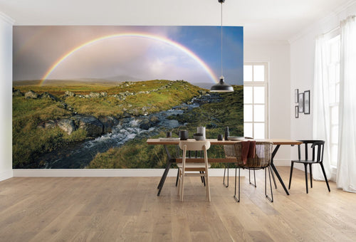 Sanders & Sanders fotobehang berglandschap groen en blauw - 450 x 280 cm - 612615