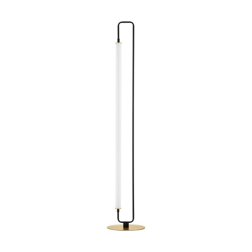 Nova Luce WETRO Geïntegreerde LED-vloerlamp, matzwart, goudkleurige LED, 32W, 1856lm, 3000K, aan/uit-schakelaar.