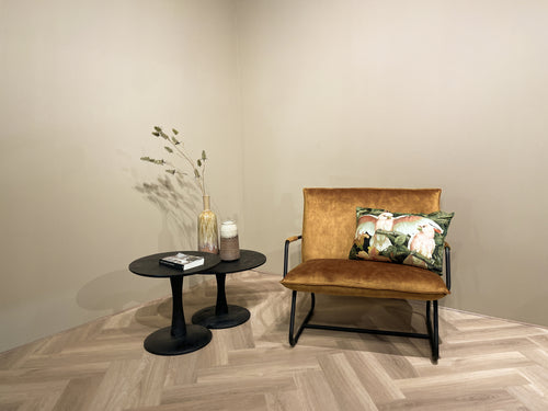 Brix salontafel Vivian - 60cm - mangohout - zwart