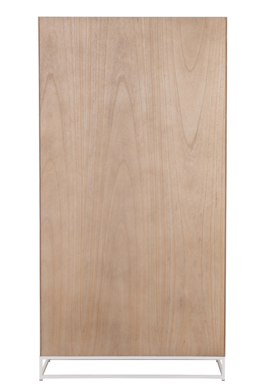 J-Line kast Hoog 2 Deuren Zigzag - hout/metaal - naturel/wit - vtwonen shop