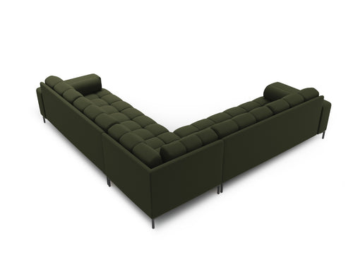 Cosmopolitan Design Symmetrische hoekbank Bali 6-zits, structurele stof, groente - 256x256x75cm