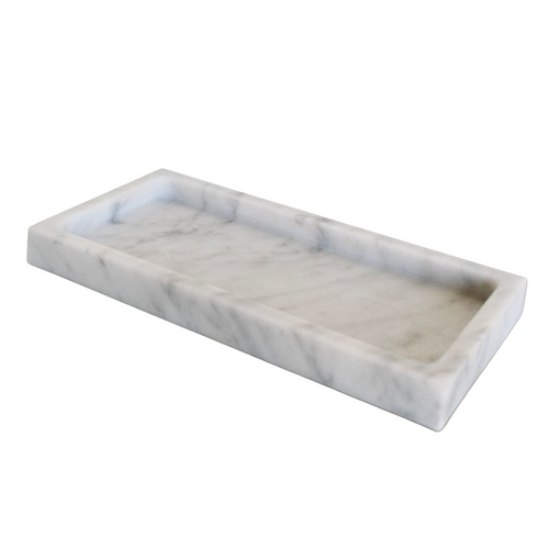 Desert Rose Carrara marmer dienblad - 30x15cm - vtwonen shop