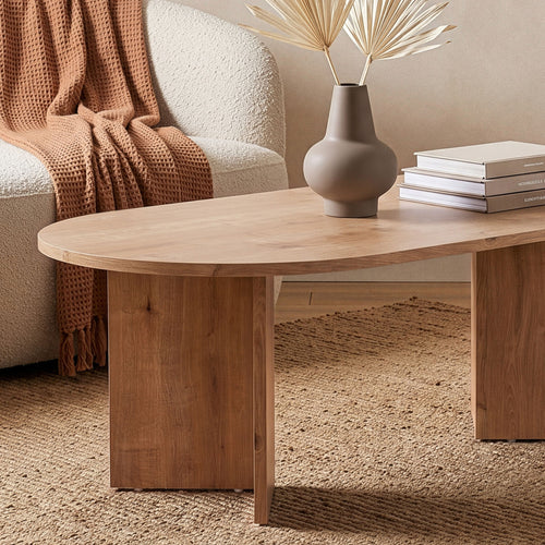 Calicosy - IRIS Ovale salontafel L119 cm - Kasjmier - 60x119x39,8 cm