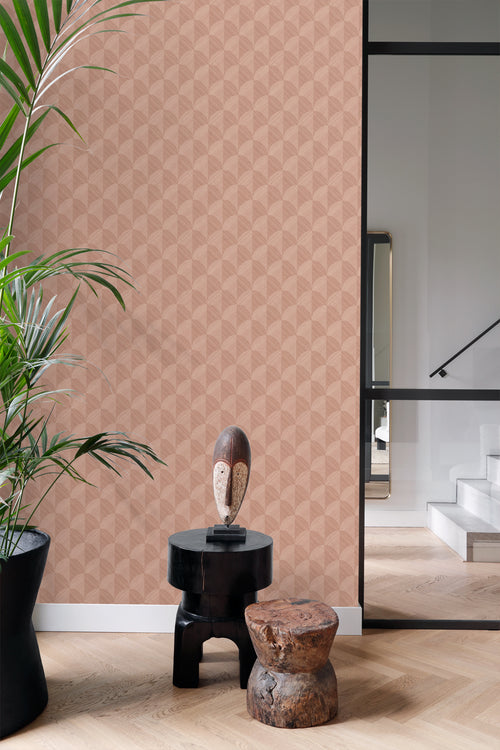 Origin Wallcoverings behang 3D-motief terracotta roze - 50 x 900 cm - 347989 - vtwonen shop