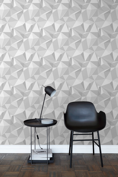 Sanders & Sanders behang grafisch 3D motief grijs - 50 x 900 cm - 935271 - vtwonen shop