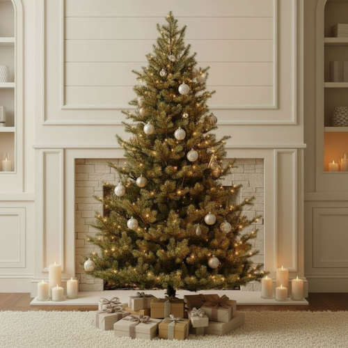 Black Box Trees Clive Kunst Kerstboom met Verlichting - Kunstkerstboom H215 x Ø142 cm - Groen