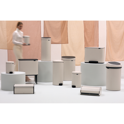 Brabantia NewIcon Pedaalemmer, 20 liter, kunststof binnenemmer - Soft Beige