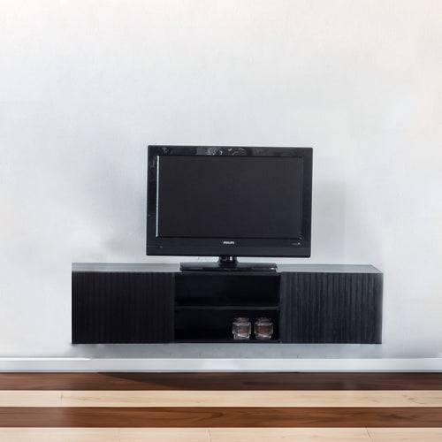 Giga Meubel Tv-meubel Roman - Zwart Mangohout - 150x40x35cm - vtwonen shop