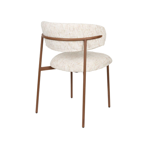 Housecraft Living Claes Eetkamerstoelen Gemêleerd Off-White - Set van 4