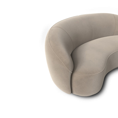 Sia Home - Rechte banken Luna Marie - Fluwelen stof - Taupe beige - 210cm - vtwonen shop