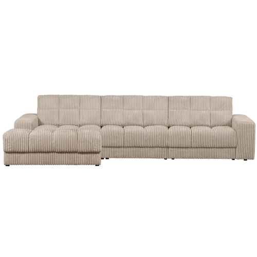 WOOOD chaise longue links Second Date - Grove Ribstof - Travertin - vtwonen shop