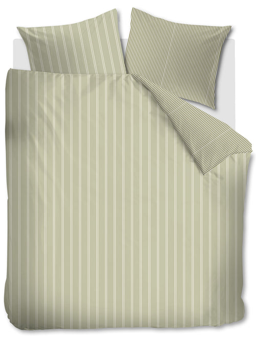 vtwonen Dekbedovertrek Mini Stripe - 260 x 220 cm - Groen