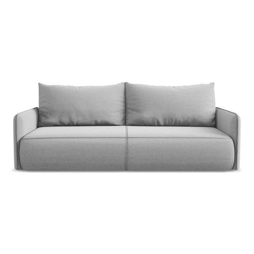 LaMiaSofa 3-zits slaapbank Palermo - velours - grijs - 216x105x86