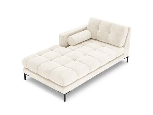 Cosmopolitan Design linker meridiaan Bali flueel, lichtbeige - 185x102x75cm