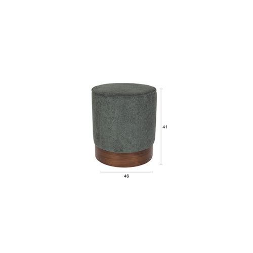 Dutchbone Bellevue Poef Rond Groen