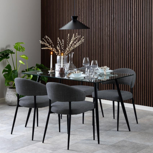 Rebellenclub Eetkamerstoel Eldor - Set Van 2 - Donker Grijs - vtwonen shop